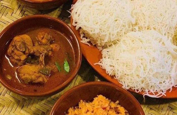 Idiyappam with Coconut Milk