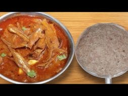 Raagi Kali with Dry Fish Curry
