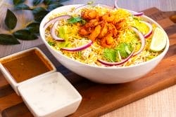 Hyderabadi Shrimp Biryani