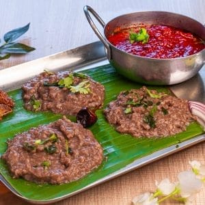 Raagi Kali with Dry Fish Curry